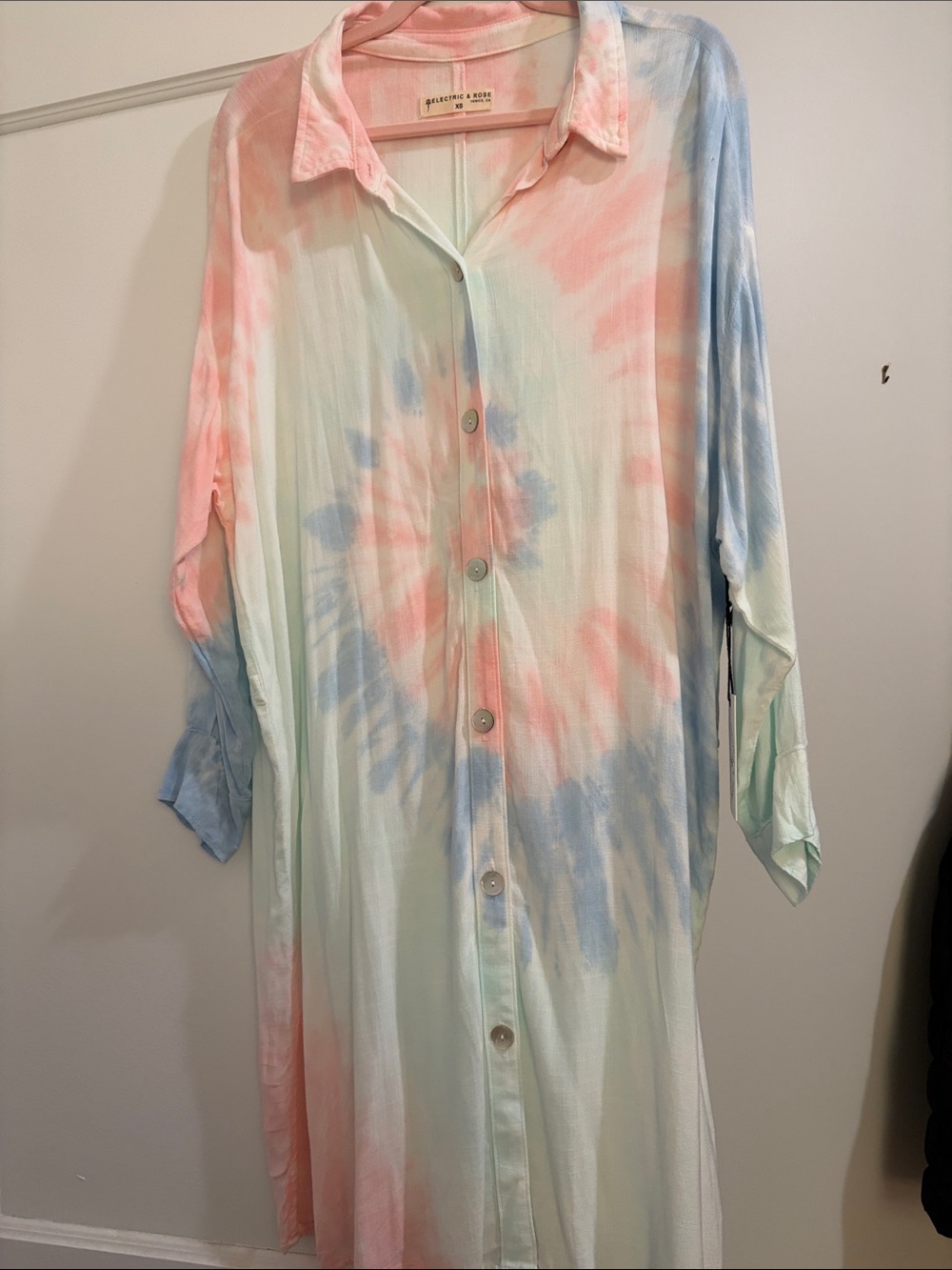 Electric & rose shirt dress